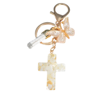 Pillangó és Kereszt Kulcstartó